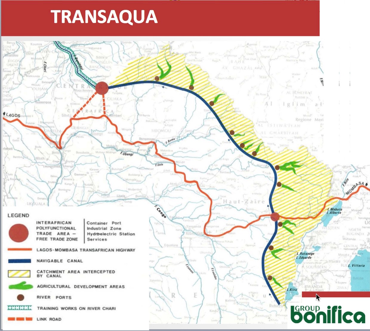 Transaqua Canal Route