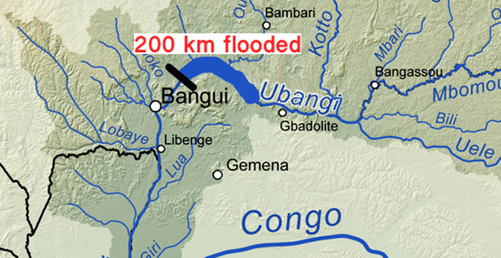 Ubangi 200 km Flood 1000
